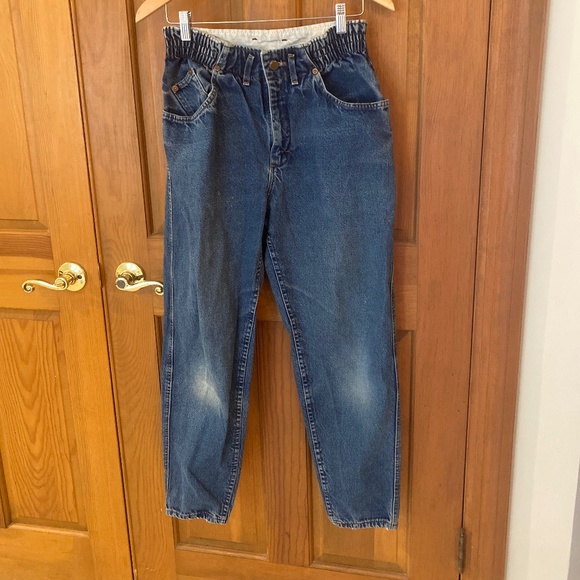 Vintage 80s/90s Elastic High Waist Lee Jeans size 10 - Picture 1 of 6